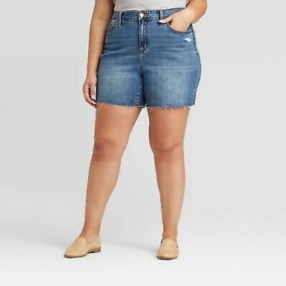Dark wash Denim Boyfriend Shorts!!☆♡